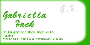 gabriella hack business card